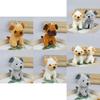 Adorável Brinquedo de Pelúcia Husky Realista Cachorro Animal de Pelúcia Bonita Boneca Cachorrinho Chaveiro