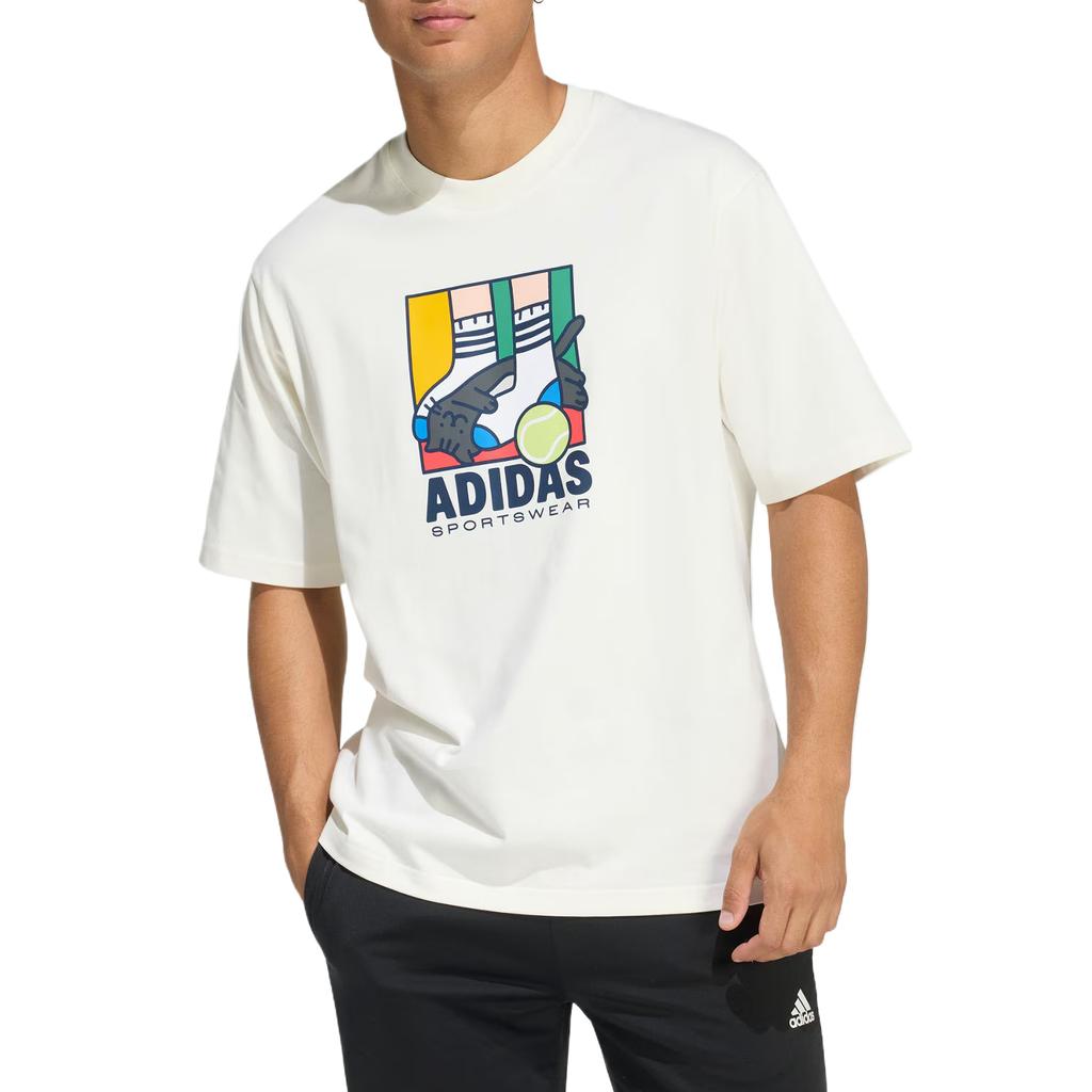 adidas T Shirts Men's Jade White Crew Neck KE4341