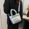 Lightweight Quilted Shoulder Bag Adjustable Strap Tote Bag Fashion Puffer Crossbody Bag  Female
