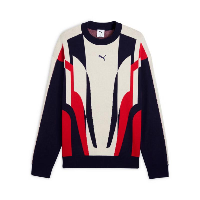 

PUMA Unisex Colorblock Relaxed Fit Knit Sweater S