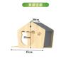Wooden Cat House Elevated Bed for Cats Wall Mounted Kitten Villa Climbing Shelf for Pets Floating Shelves for Sleeping