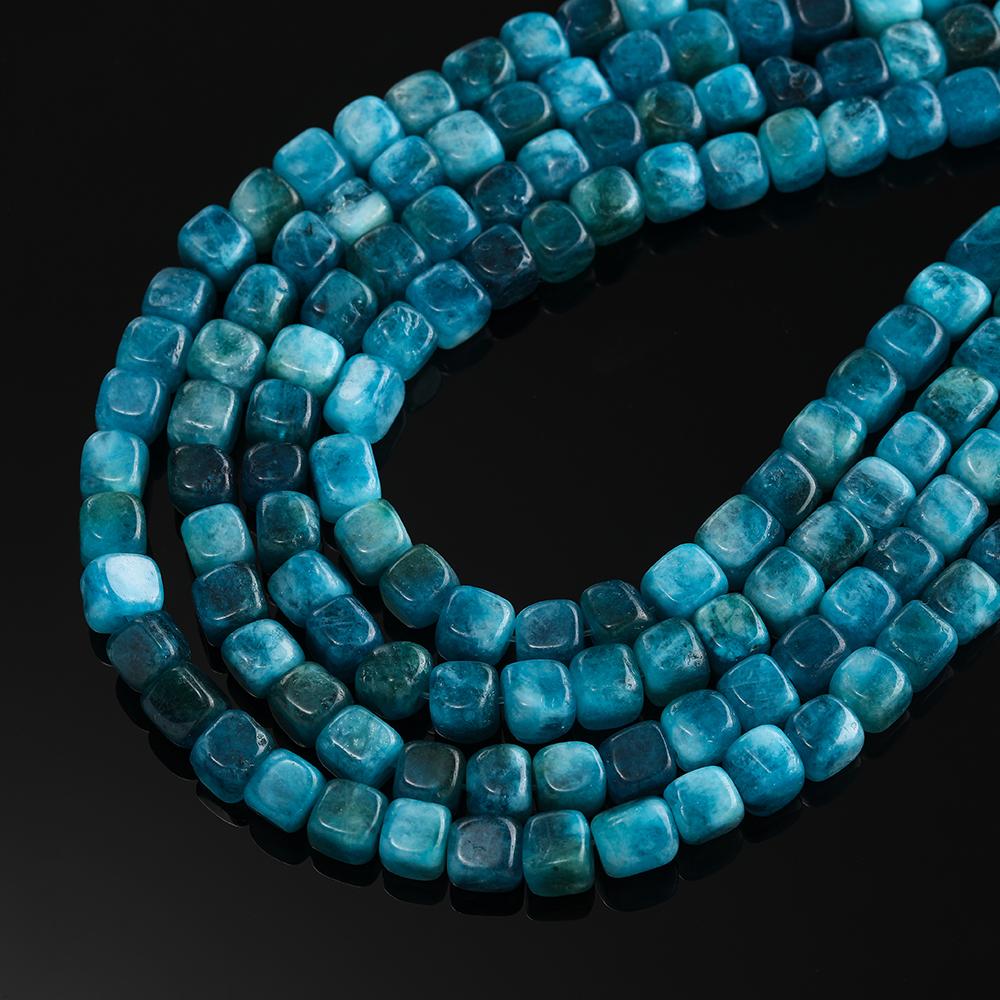 1 Strand Natural Stone Agate Beads 7.5 x 7.5mm Cube Spacer Loose Bead for Jewelry Making DIY Bracelet Necklace Accessories