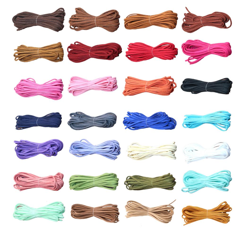 Faux Suede Cords Leather Lace Jewelry Making Accessories Craft Multicolor Woven Handmade Gadgets Bracelet Necklace