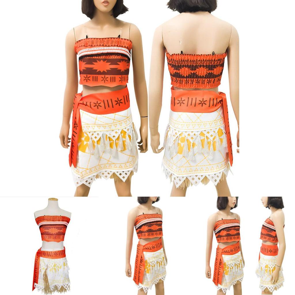 Prachtig Vervaardigd Moana Prinses Verkleedset Voor Cosplay En Feestjes