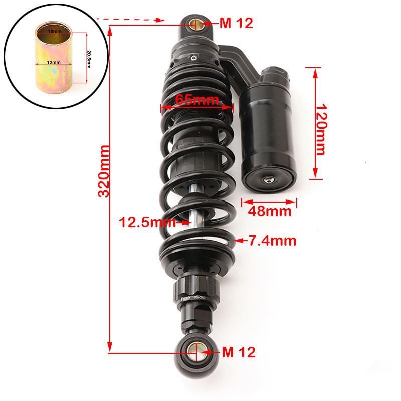 320/340/360mm Motorcycle Rear Shock Absorber Damping