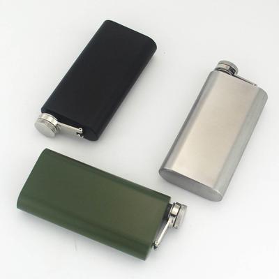 Flasque de poche portable 5oz Flagon Pot à vin Whisky Vodka Acier inoxydable Bouteille de poche pour boire de l'alcool Bouteille d'alcool pour le vin en extérieur