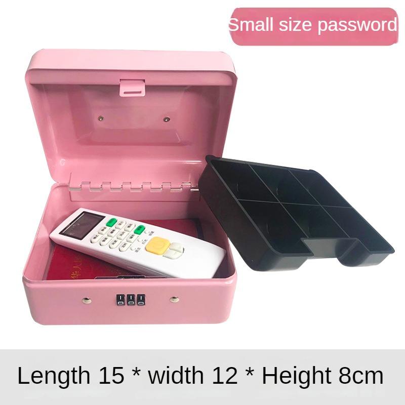 Verdickte Metall-Spardose, kreatives Schließfach, Schlüssel-Spardose, Passwort-Spardose, tragbare Spardose, abschließbare Kassenbox, kleine Sortierbox
