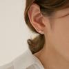Lunne 14K Flat Triple Pearl Earrings (14K Gold) #Es08