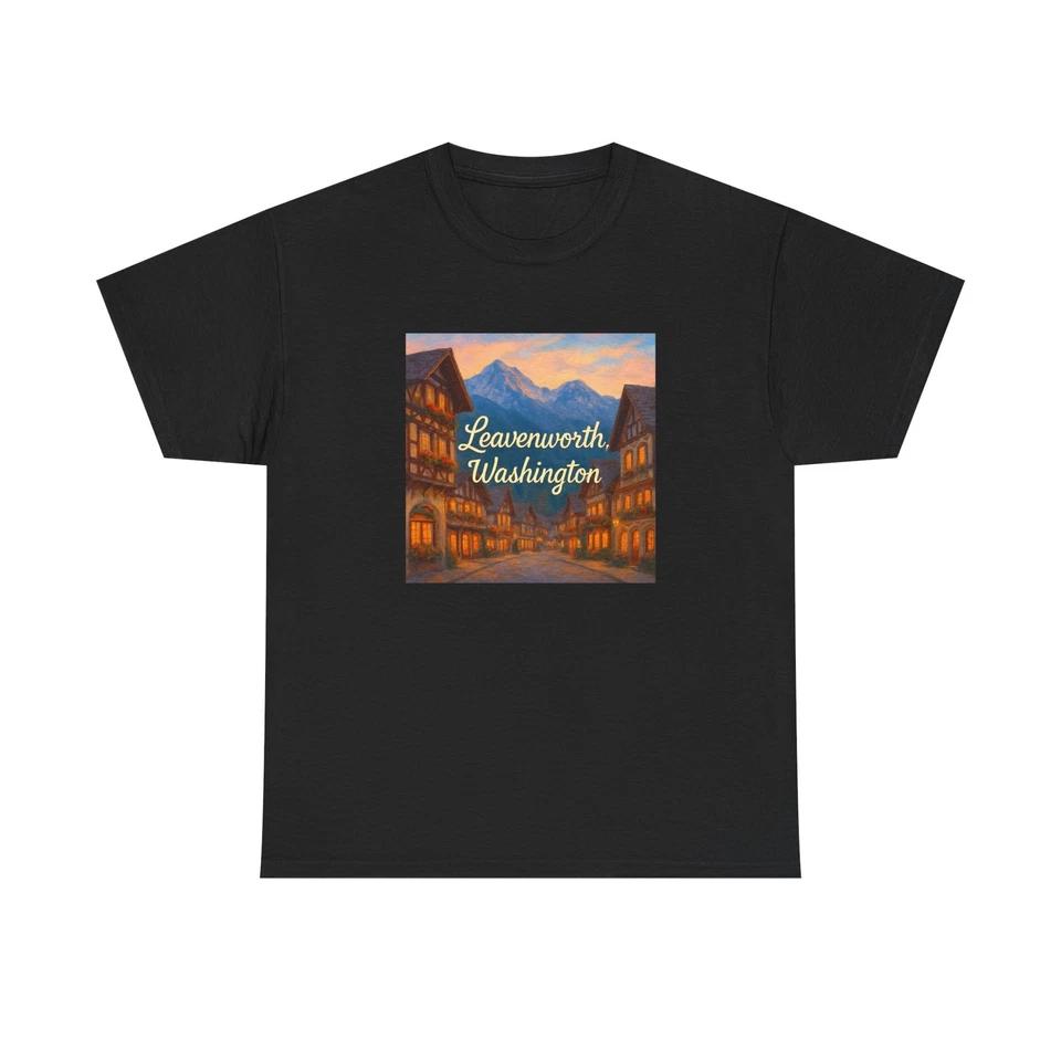 Unisex Adult T Shirt Leavenworth Washington Alpine Village 4XL