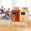 Drink Dispenser 3.8L Beverage Dispenser for Parties Glass with Stand 2PCS