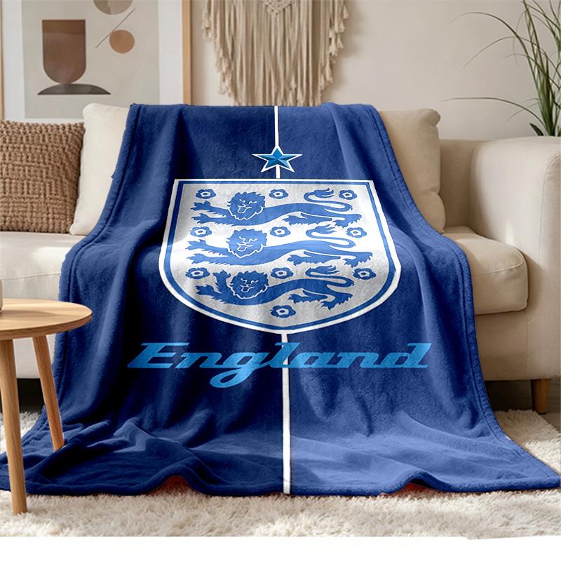 England FA Crest Soft and Comfortable Flannel Suitable for Sofas Living Rooms Outdoor Camping Travel and Also Makes a Great Anniversary Gif