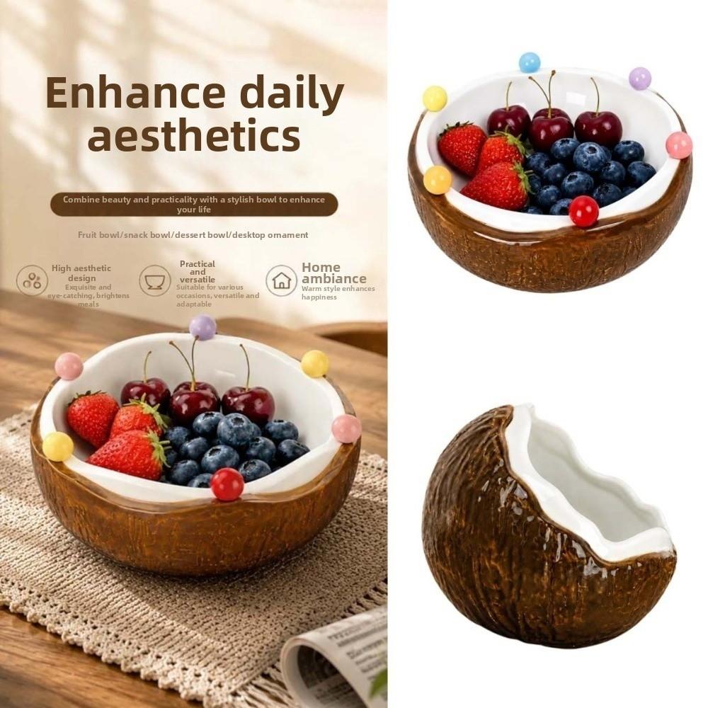 Decoration Coconut Fruit Serving Plate Snack Plate Fruit Storage Tray Household Use
