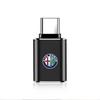 For Alfa Romeo ReQHub Caps 1pc Fast Charging Adapters Rear Socket TypeC To USB Car Play Adapter Accessories For Alfa Romeo 159 Giulietta 147 Stelv
