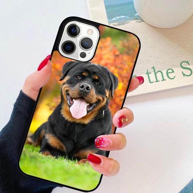 Cute Dog Puppy Rottweiler Phone Case For For iPhone 17 Air 16 15 11 12 13 14 Pro Ma Plus coque