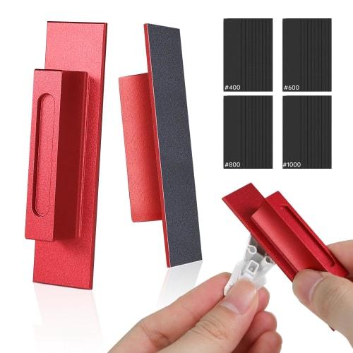 VLOOKEE CS Holder Flat Sandpaper Hand Tool for Sanding, Flat Type, Sandpaper Set #400, #600, #800, and #1000, Ideal for Sanding Fine Details on Plasti