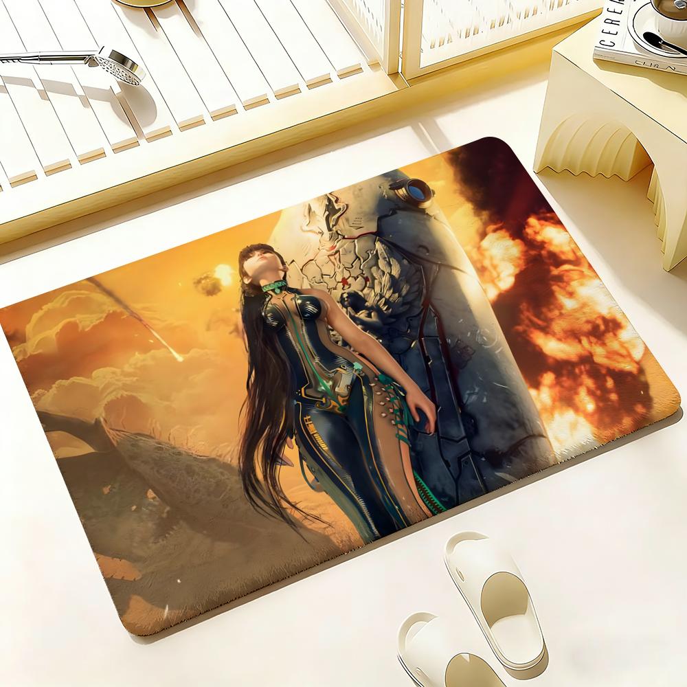 Anime Hot S-Stellar B-Blade Floor Mat Bedroom Living Room Flannel Door Mat Non-Slip Home Decor
