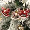 6Pcs Plastic Horse Statue Hanging Ornament Christmas Tree Decoration For Door Mantels Holiday Party Indoor and Outdoor
