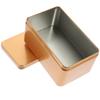 13x8x6cm Goldene Rechteckige Blechdose Druckdeckel Glatte Kanten Auslaufsicher Tragbare Aufbewahrung für Teeblätter Süßigkeiten Kosmetika