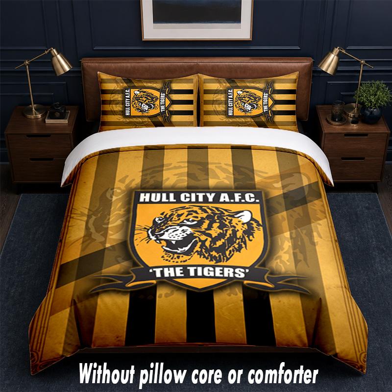 Set Biancheria da Letto Hull FC Design 1 Copripiumino + 2 Federe Morbido Traspirante Biancheria da Letto per la Casa