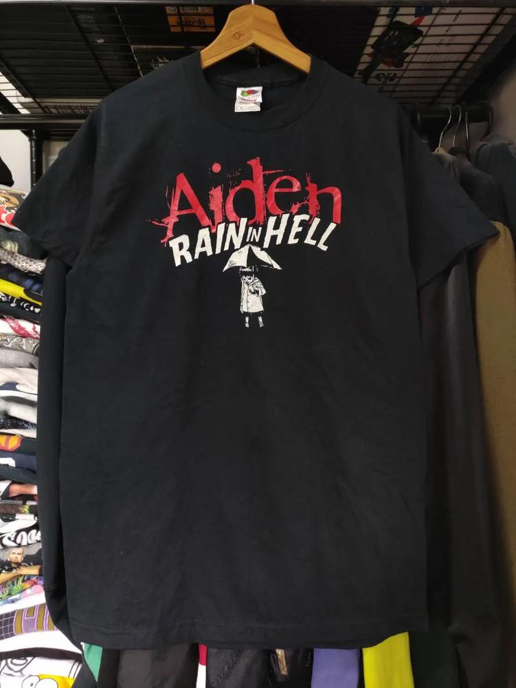 

Gildan Shirts Aiden Band Rain In Hell Black Short Sleeve Unisex S to 5XL Unisex T-Shirt XL