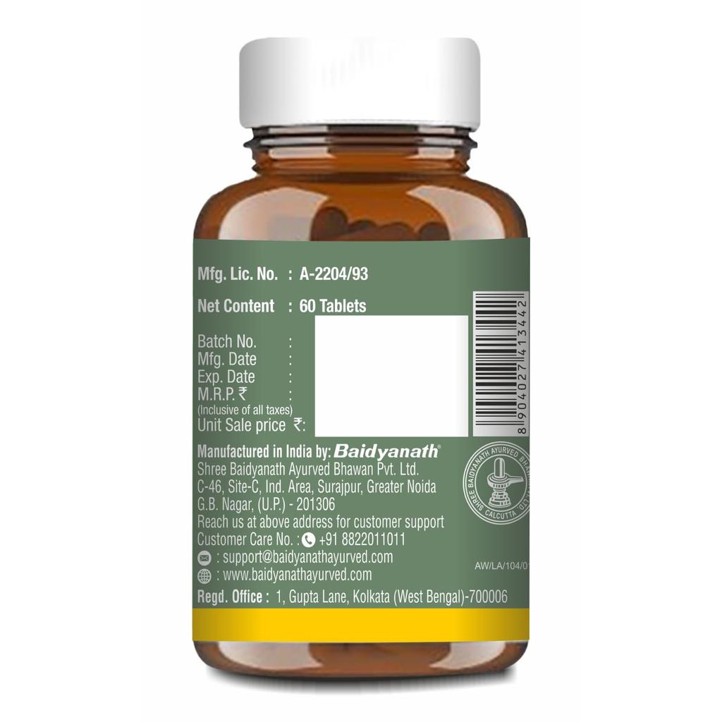 Baidyanath Ayurved Gokshura - 60 Tabletten | Unterstützt Kraft & Vitalität