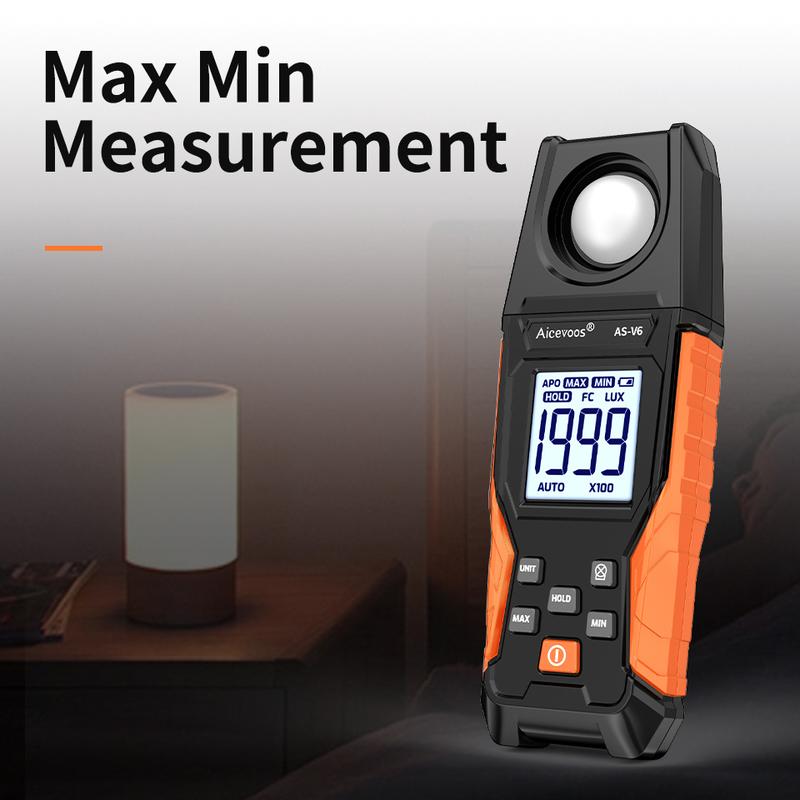 Aicevoos Digital Illuminance Meter,High Precision Handheld Light Meter,Luxmeter Luminance Lux Test,Illuminance Tester,Lux Meter