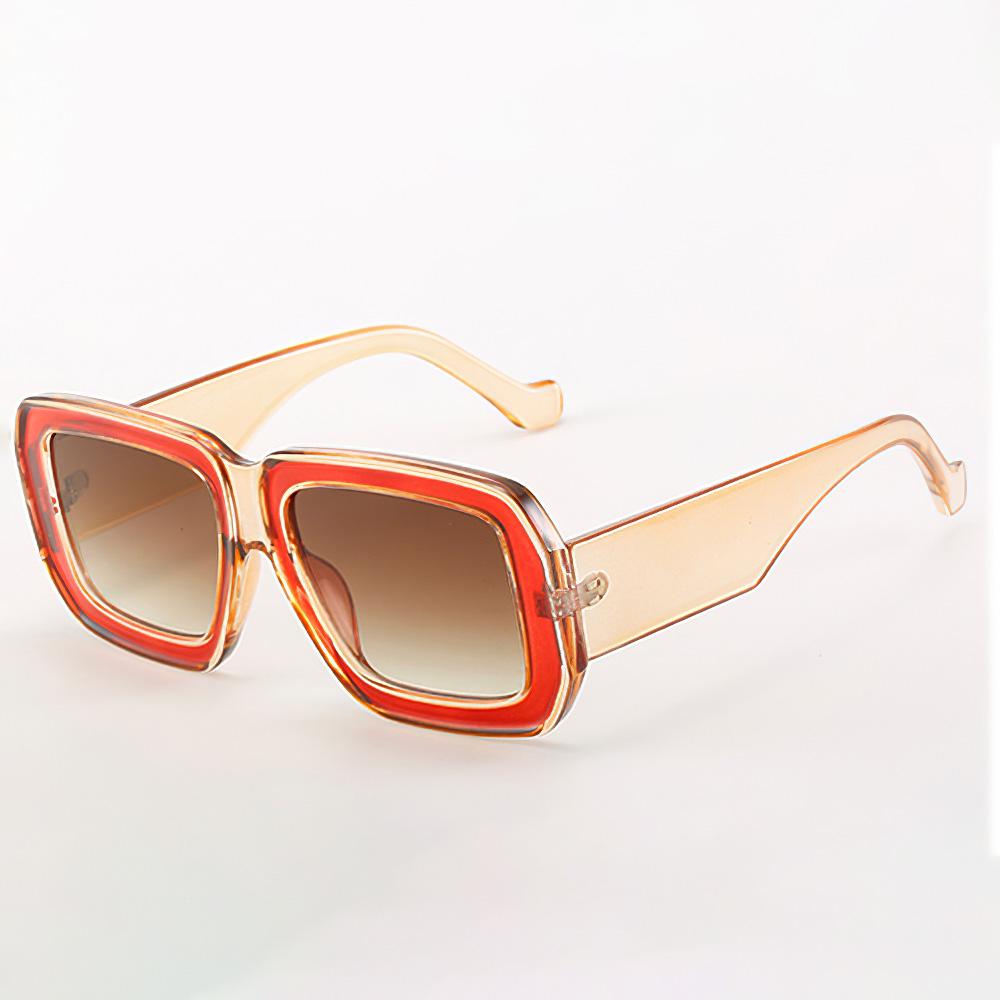 

2025 New In Fashion Sunglasses for Women Simple Modern Black Square Glasses with Dark Lenses Long Legs Design Glasses Women красный