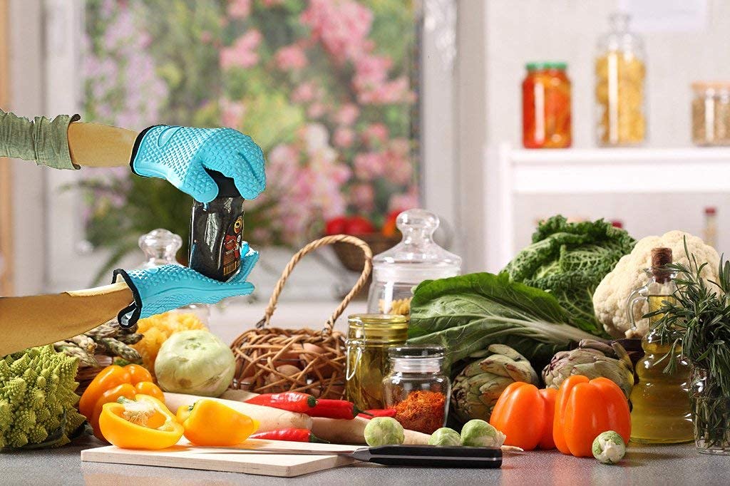 Loveuing Heat Resistant Oven Silicone Heat Resistant Oven Heat Suitable for Oven Mittens, Mittens, Gloves, Gloves, Resistant, Waterproof, Anti-Slip,