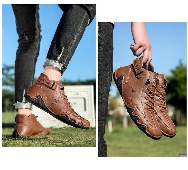 Octopus Men's Plus Size High-Top Martin Boots - Spring/Summer Casual Ankle Boots