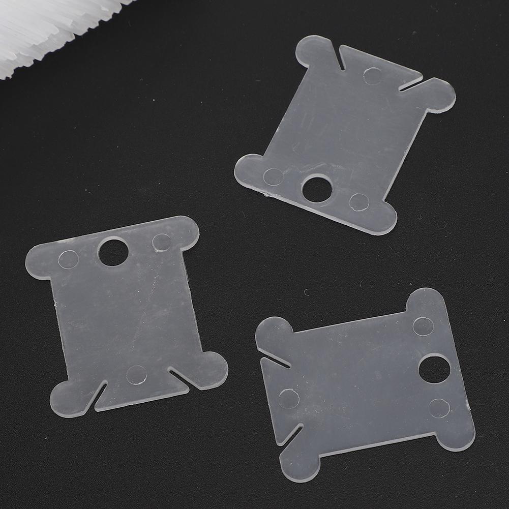 100Pcs Cross Stitch Winding Board Plastic Thread Winder Plate DIY Sewing Accessories