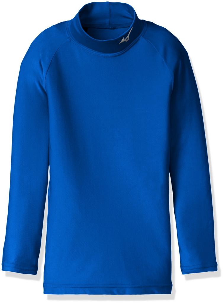 Mizuno Bio Gear High Neck Long Sleeve Training Surf Size 130 to Japanese size Shirt, Junior, 32MA8450, Blue, (equivalent 130)