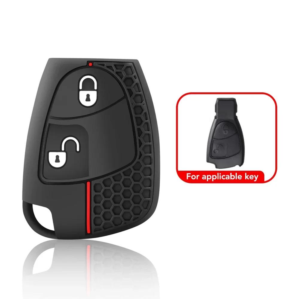 

Силіконовий пульт дистанційного керування автомобільним брелоком для автомобіля Mercedes Benz CBER Class GL CLS CLK SLK W203 W211 W204 3 2 кнопки білий