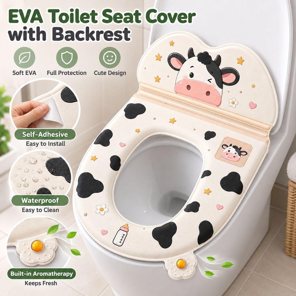 Cartoon Toilet Seat Pad Backrest Toilet Lid Cover New Toilet Seat Cover Home