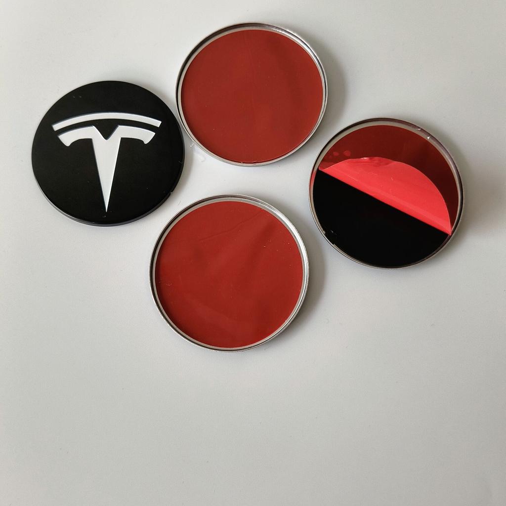 4PCS/Set 56MM/57MM Wheel Hub Caps Center Cover Emblems Sticker Cap For Tesla Model 3 Y S X Multiple Colour