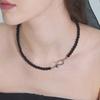 Jet Heart Necklace