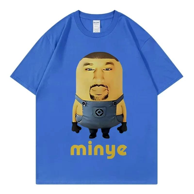 Kanye West Minye Funny Meme Graphic T Shirts Fashion Hip Hop Oversized Clothing T-shirt Unisex High Quality Pure Cotton T-shirts