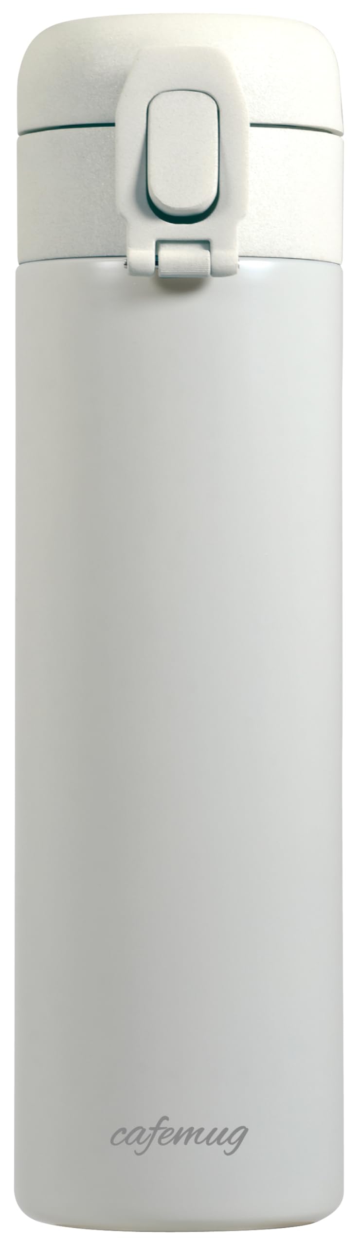 

Pearl Metal One-Touch Water Bottle, 500ml, Off-White, Seamless, Integrated Lid and Gasket, Cafe Mug, HC-839