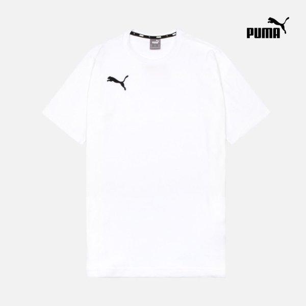 Puma Men S Summer ShorT Sleeve T ShirT whiTe caSual coTTon Tee Team Goal 23