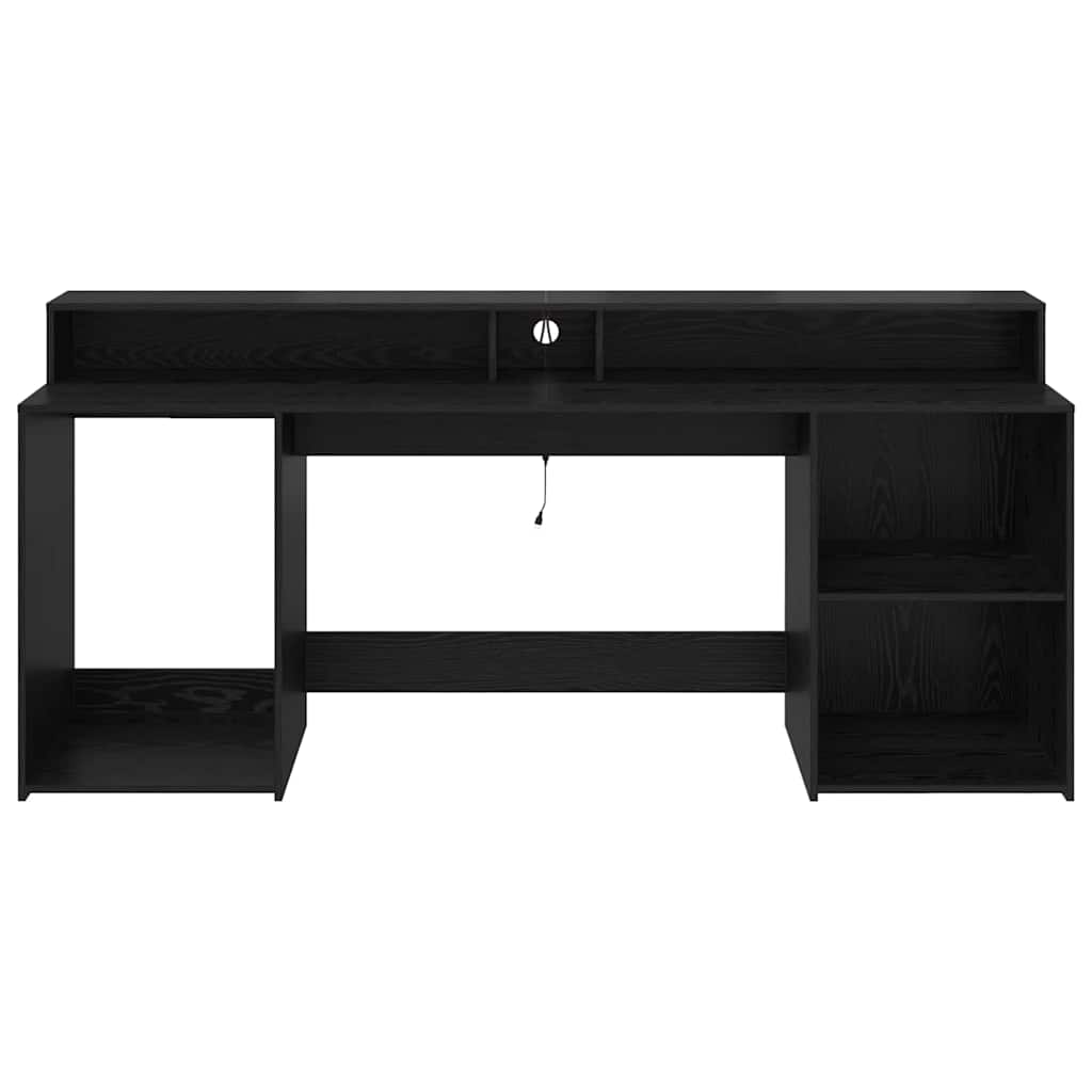 Desk Black Oak 200 x 55 x 91 cm Particleboard