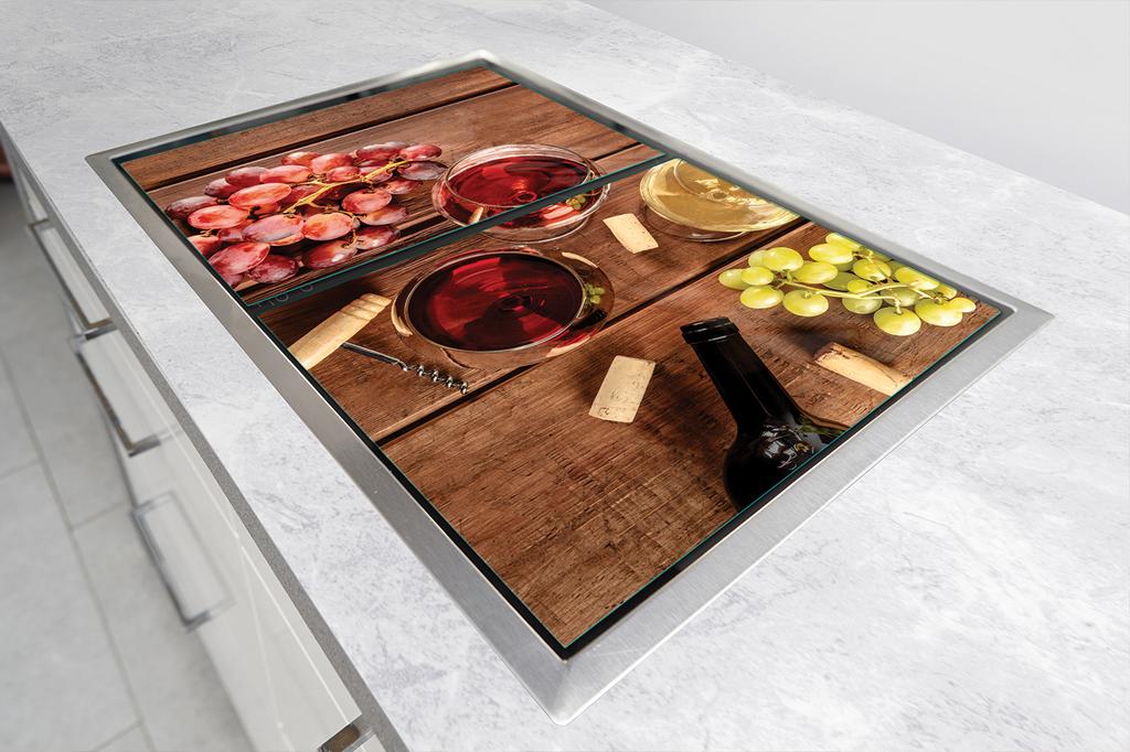 SZKLANA PŁYTA OCHRONNA NA KUCHENKĘ 90x52 WINO