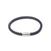 Leather Men Bracelet Stainless Steel Lodestone Buckle Braided Lover Friendship Fashion Accessory Bangle Travel Gifts