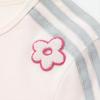 New Adidas Set in Sleeve T Shirt Women's Pink White IX5646