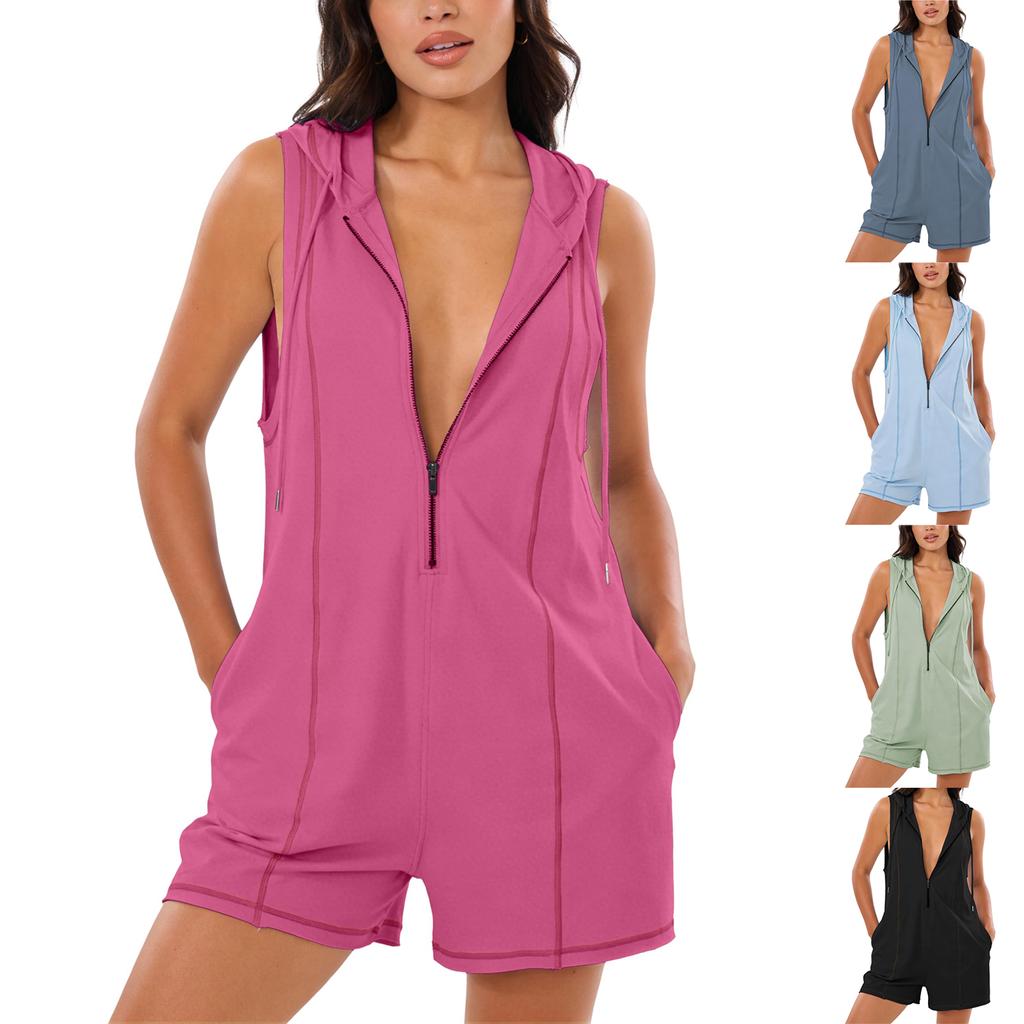 Women's Color Loose Wide Leg Casual Jumpsuit