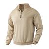 American Retro Knit Jacquard Stand-Up Collar Pullover – Loose-Fit Autumn/Winter Long-Sleeve Sweatshirt