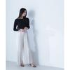 Beauty Basic Boat Neck x Black [Natural Basic] Sweater, All-Knit Series, Knit, Off-White