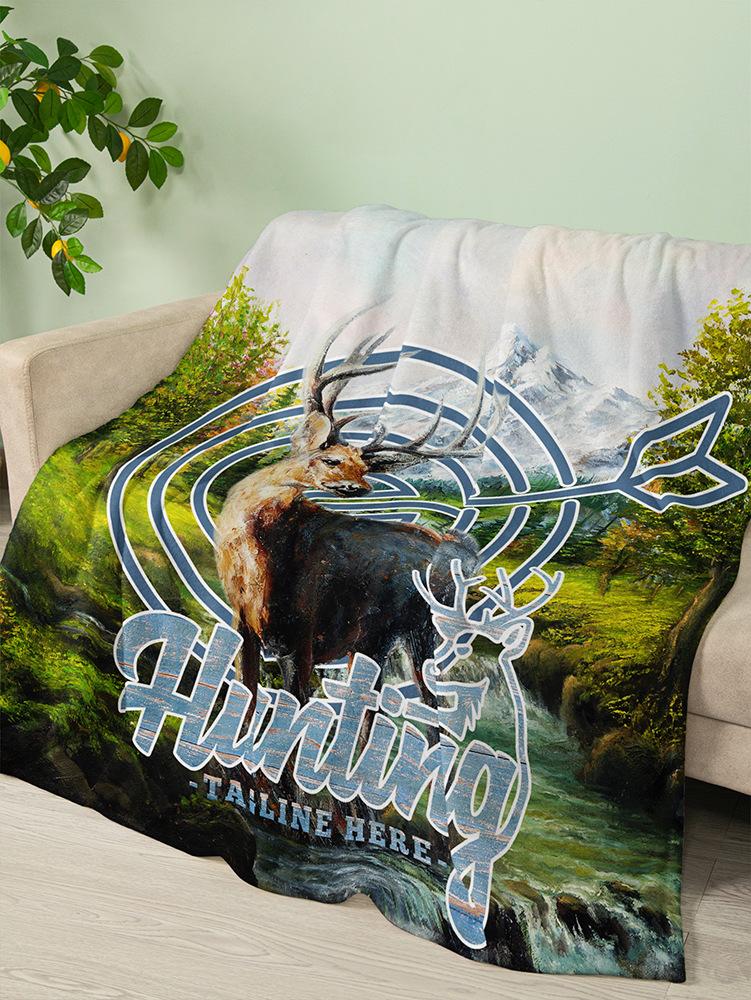 Flannel Blanket Deer Animal Blanket Crystal Fleece Blanket Spring And Autumn