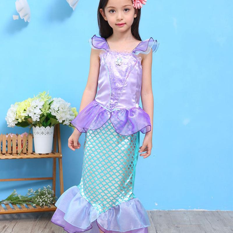 COS Costume Halloween Costume European and American Style Children's Clothing Mermaid Princess Dress Girls Dress Children's Skirt