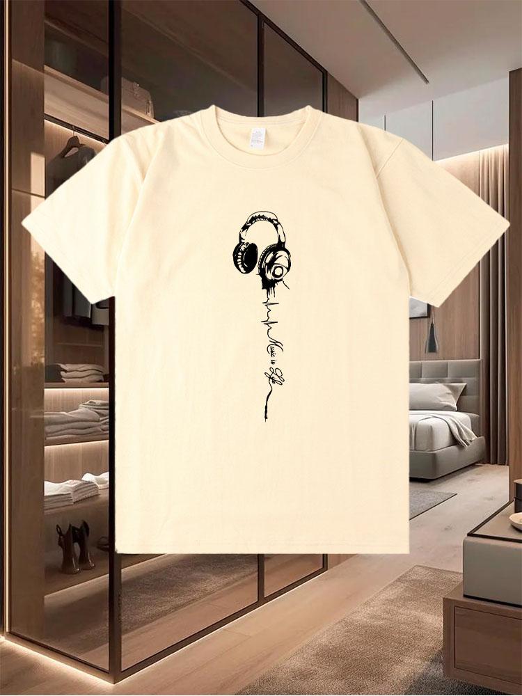Pure Cotton 2025 New Men's T - Shirts  Fashionable and Relaxed Summer Tops