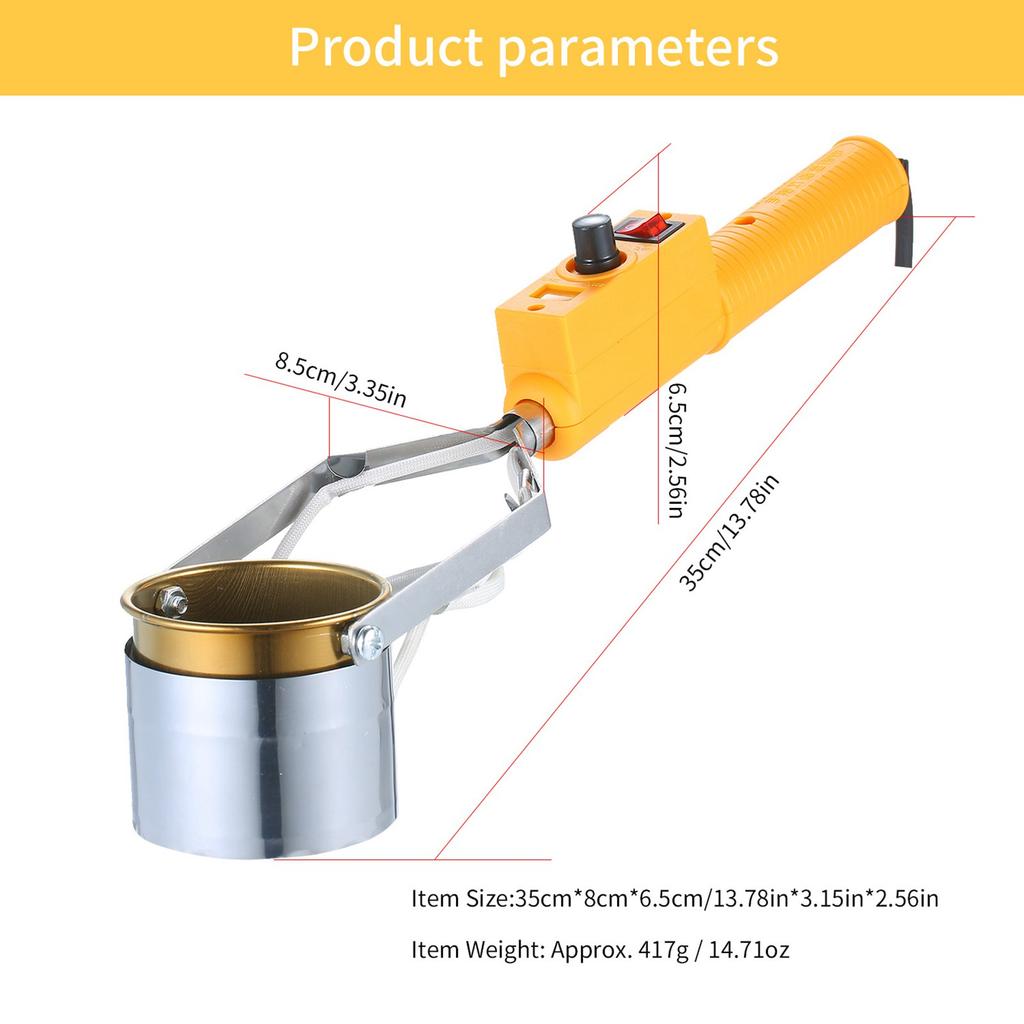 Portable Alloy Tin Furnace Temperature Tin Soldering Pot High Power Tin Melting Furnace Small Tin Dipping Furnace for Household an