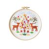 Handmade Christmas Embroidery Kit Snowman Tree Reindeer DIY Embroidery Kit Home Decor Suitable Beginners Cross Stitch Set
